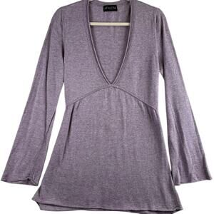Athleta women's heather purple knit long sleeve tunic.